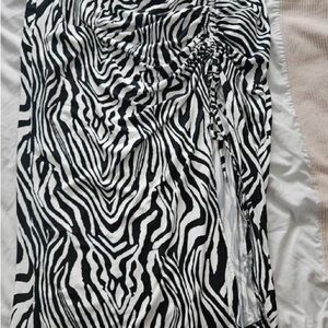Zebra Print Ruched Dress